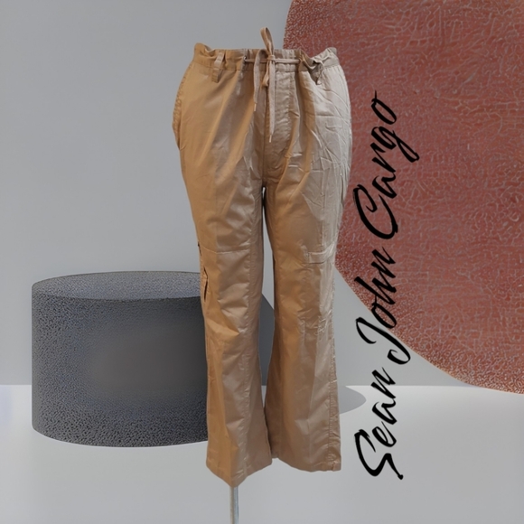 Sean John drawstring cargo pants Women's Sz XL - Picture 1 of 13
